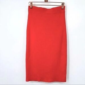 Wow couture Cherry red knit pencil skirt small BoxR